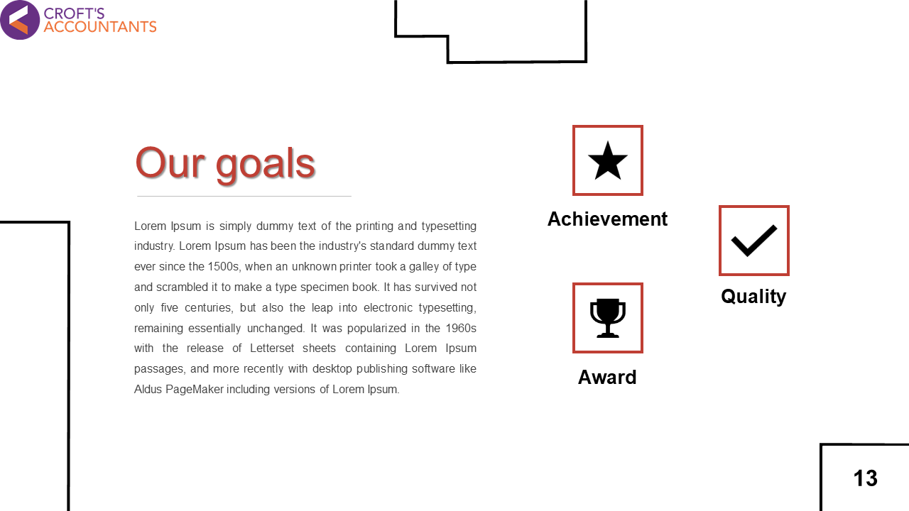 Best Goals Presentation Template Slide Designs-Three Node